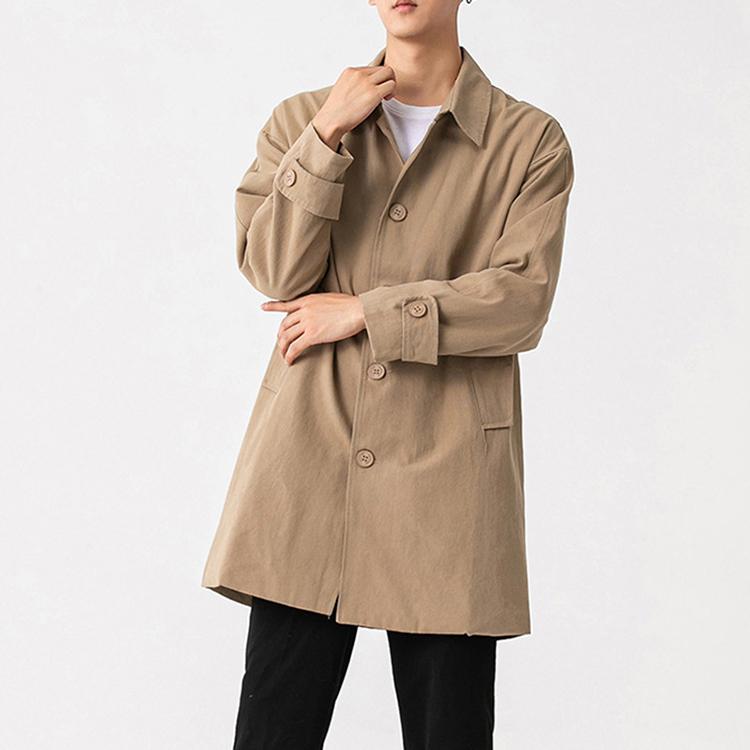 ステンカラーコート メンズ ビジネスコート チェック ミドル丈 シンプル 膝上 大きいサイズ 通勤 仕事 オフィス アウター 冬 秋 春 | ホームアイホーム | 07