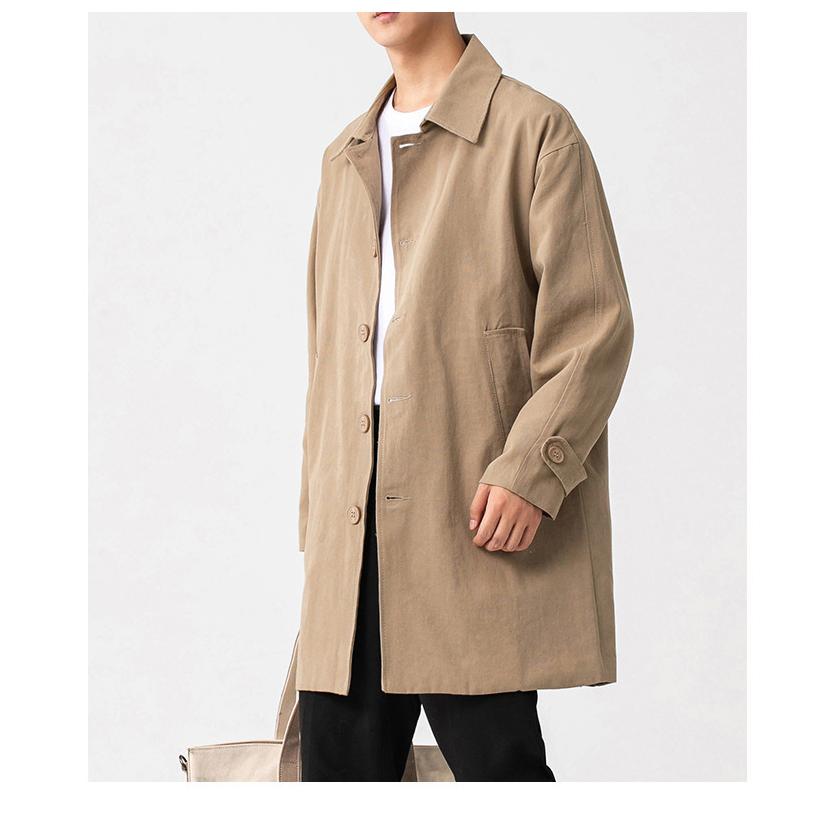 ステンカラーコート メンズ ビジネスコート チェック ミドル丈 シンプル 膝上 大きいサイズ 通勤 仕事 オフィス アウター 冬 秋 春 | ホームアイホーム | 08