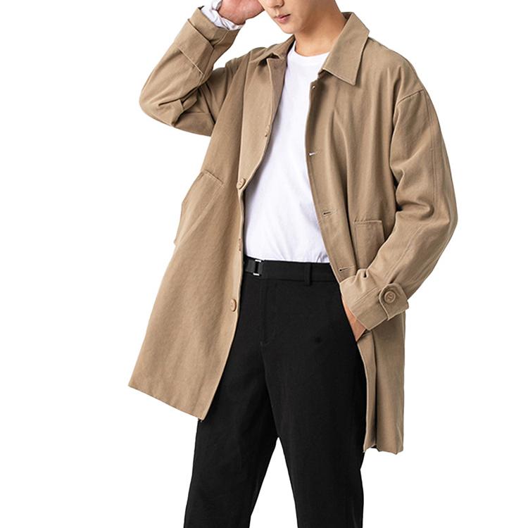 ステンカラーコート メンズ ビジネスコート チェック ミドル丈 シンプル 膝上 大きいサイズ 通勤 仕事 オフィス アウター 冬 秋 春 | ホームアイホーム | 09