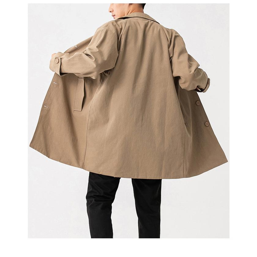 ステンカラーコート メンズ ビジネスコート チェック ミドル丈 シンプル 膝上 大きいサイズ 通勤 仕事 オフィス アウター 冬 秋 春 | ホームアイホーム | 10