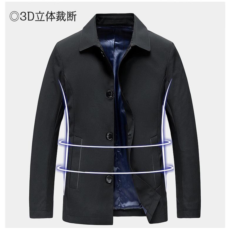 ステンカラーコート メンズ ビジネスコート 無地 カジュアル きれいめ シンプル 通勤 仕事 Pコート アウター 冬 秋 春 | ホームアイホーム | 04