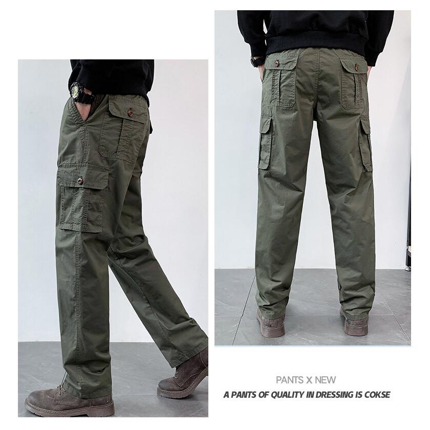 カーゴパンツ メンズ ミリタリー ストリート 男性用 綿 ズボン ロングパンツ ワーク ウエストゴム 楽々 ゆったり メンズボトムス | ホームアイホーム | 05
