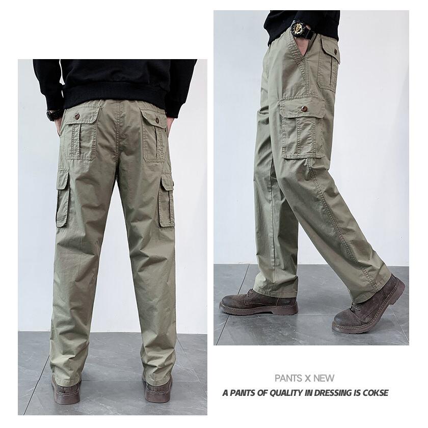 カーゴパンツ メンズ ミリタリー ストリート 男性用 綿 ズボン ロングパンツ ワーク ウエストゴム 楽々 ゆったり メンズボトムス | ホームアイホーム | 08
