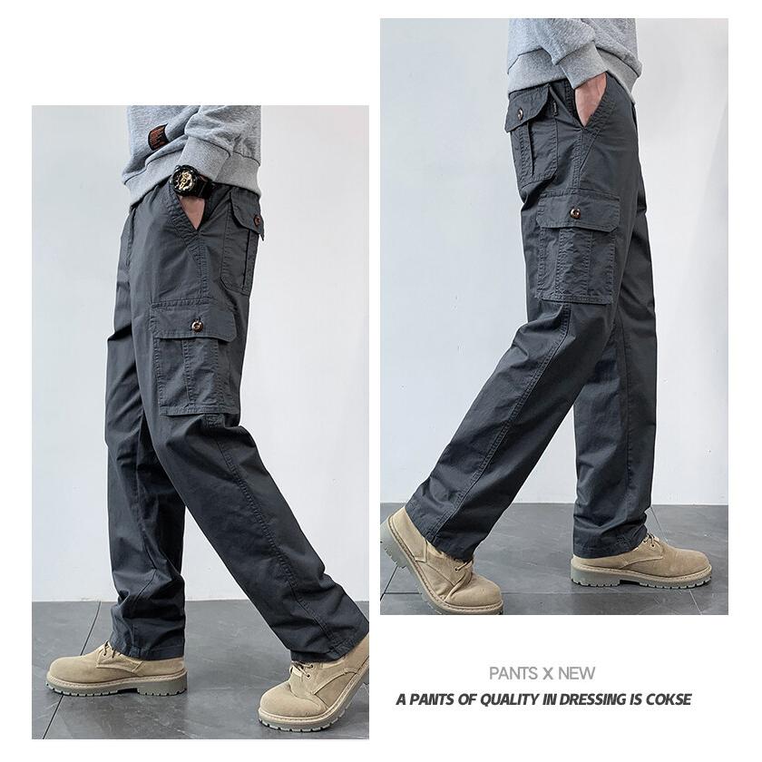 カーゴパンツ メンズ ミリタリー ストリート 男性用 綿 ズボン ロングパンツ ワーク ウエストゴム 楽々 ゆったり メンズボトムス | ホームアイホーム | 09