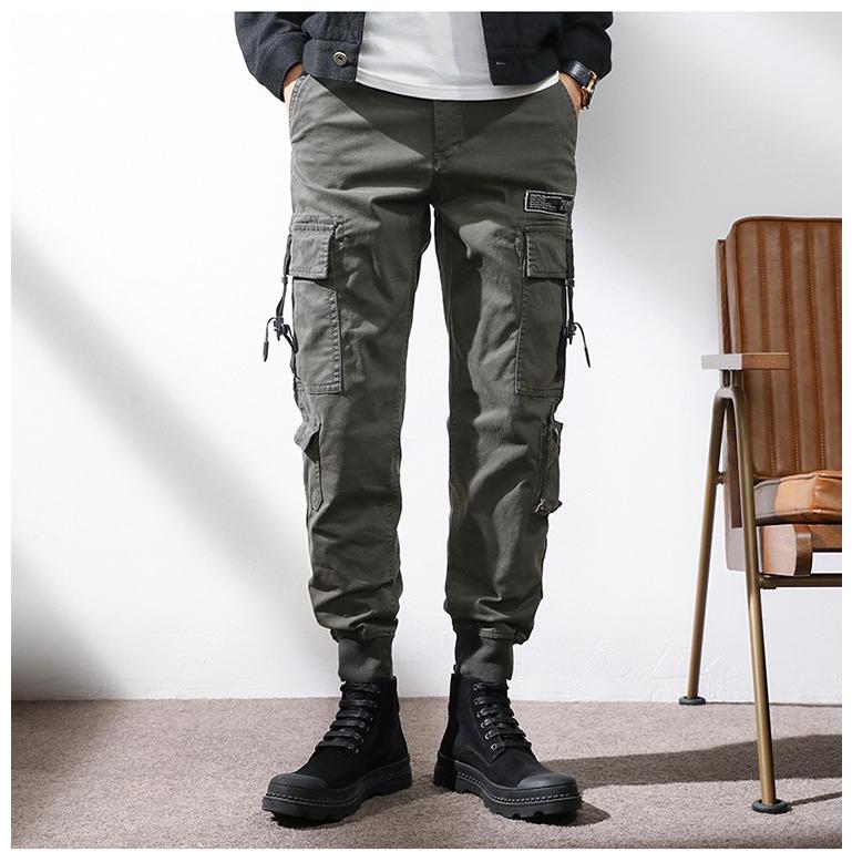 テーパードパンツ ジョガーパンツ メンズ カーゴパンツ ワンポイント多ポケット ワークパンツ ストリート おしゃれ きれいめ 作業着 秋冬 ボトムス | ホームアイホーム
