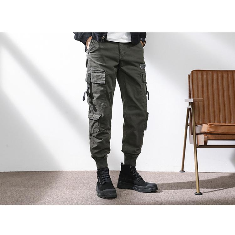 テーパードパンツ ジョガーパンツ メンズ カーゴパンツ ワンポイント多ポケット ワークパンツ ストリート おしゃれ きれいめ 作業着 秋冬 ボトムス | ホームアイホーム | 04