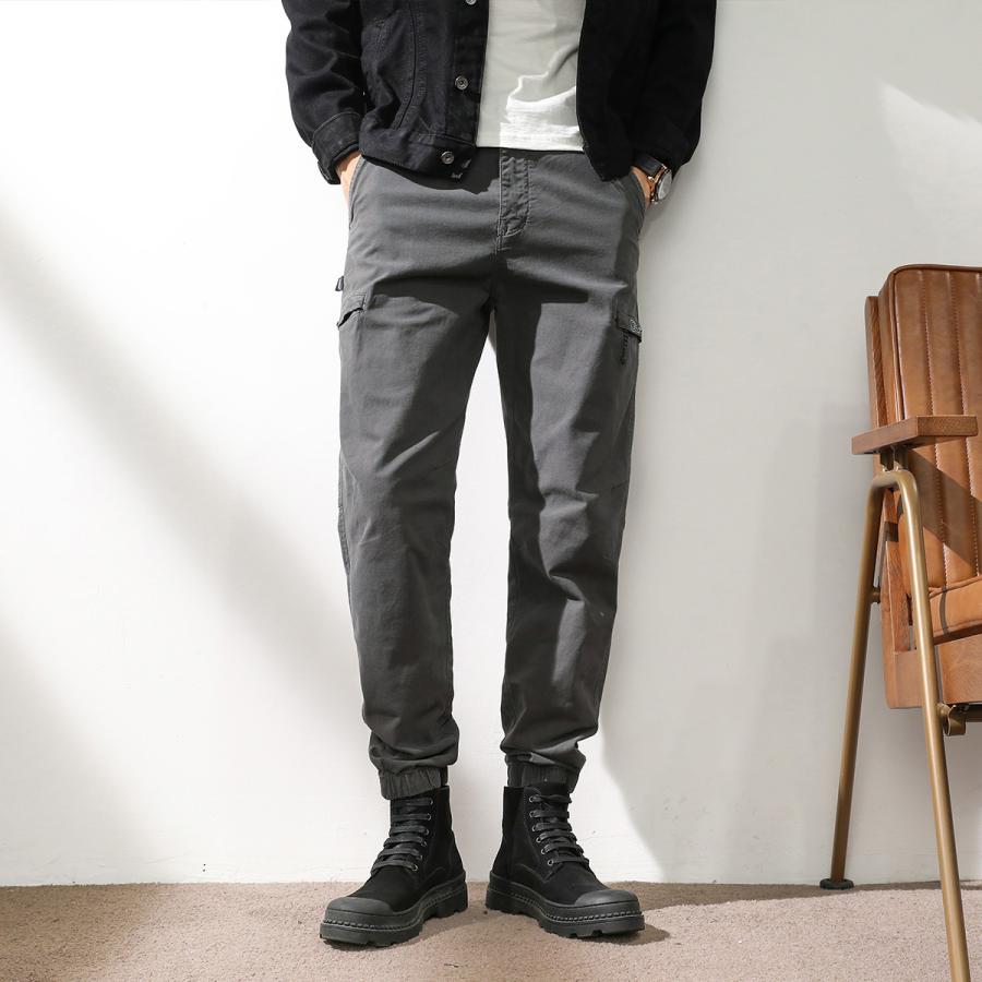 ジョガーパンツ テーパードパンツ 英文字 メンズ 刺しゅう入り きれいめ 多ポケット ストレッチ 綿パンツ 作業ズボン アウトドア ワーク カーゴパンツ | ホームアイホーム