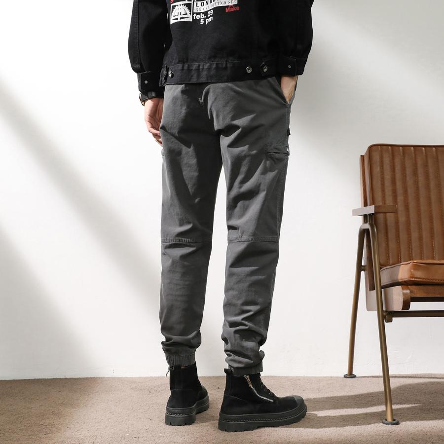 ジョガーパンツ テーパードパンツ 英文字 メンズ 刺しゅう入り きれいめ 多ポケット ストレッチ 綿パンツ 作業ズボン アウトドア ワーク カーゴパンツ | ホームアイホーム | 04