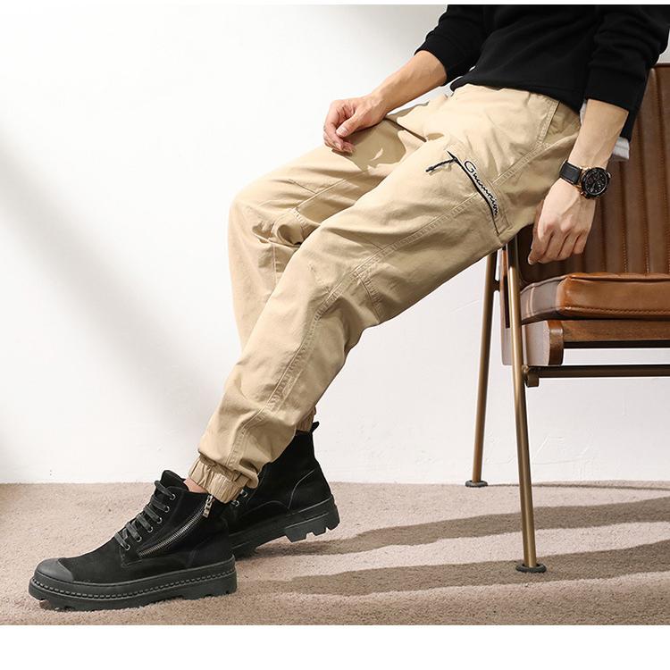 ジョガーパンツ テーパードパンツ 英文字 メンズ 刺しゅう入り きれいめ 多ポケット ストレッチ 綿パンツ 作業ズボン アウトドア ワーク カーゴパンツ | ホームアイホーム | 02