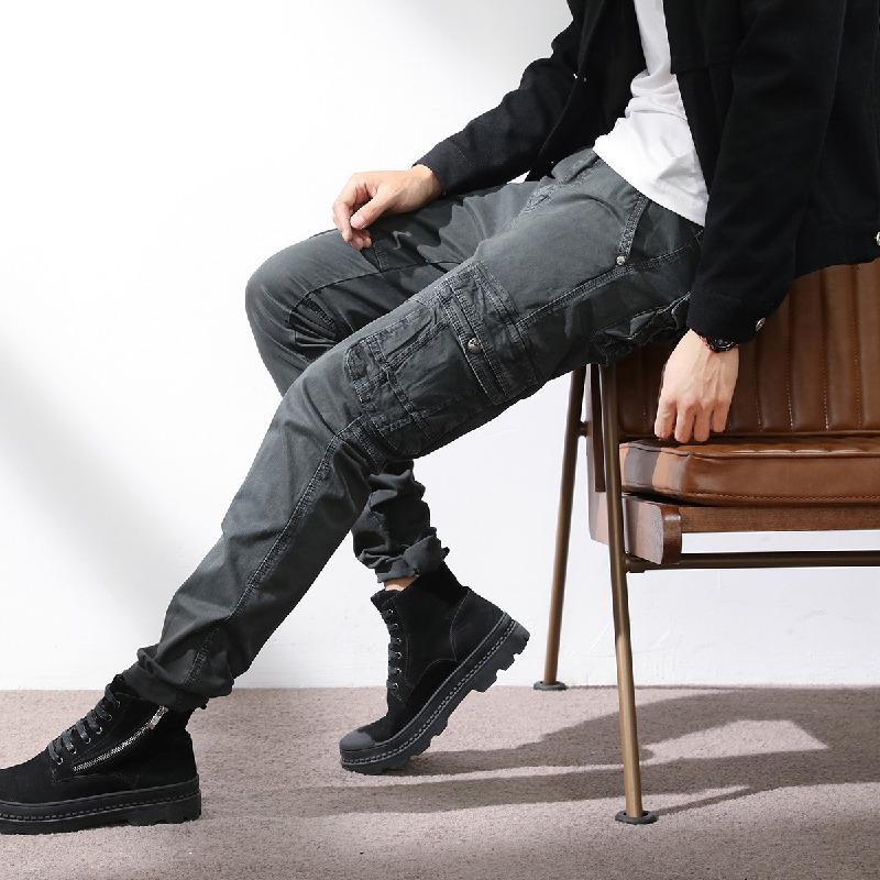 ワークパンツ カーゴパンツ メンズ ボトムス ストレート 多ポケット 立体的ポケット綿パンツ 丈夫 作業ズボン アウトドア カッコイイ パンツ | ホームアイホーム | 04
