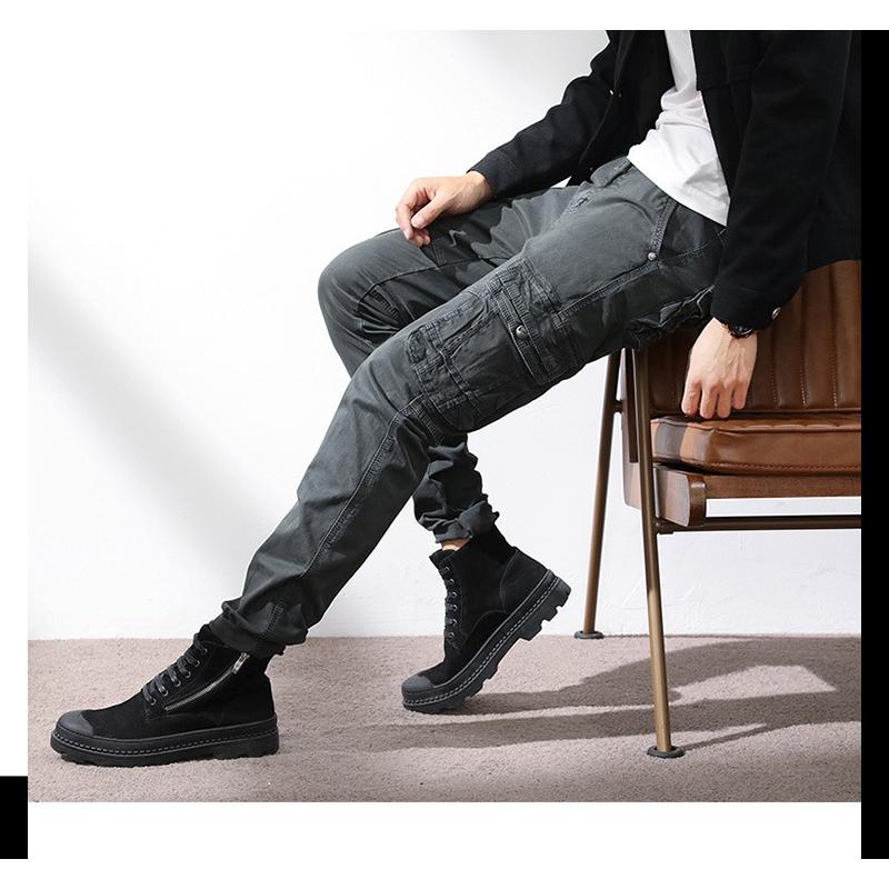 ワークパンツ カーゴパンツ メンズ ボトムス ストレート 多ポケット 立体的ポケット綿パンツ 丈夫 作業ズボン アウトドア カッコイイ パンツ | ホームアイホーム | 06