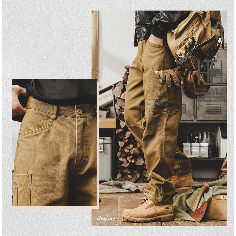 OUTDOOR カーゴパンツ メンズ チノパン チノパンツ アウトドア 6ポケット デザイン 作業着 ストレート 綿100 ゆったり メンズパンツ ワイド ロング ミリタリー | ホームアイホーム | 08