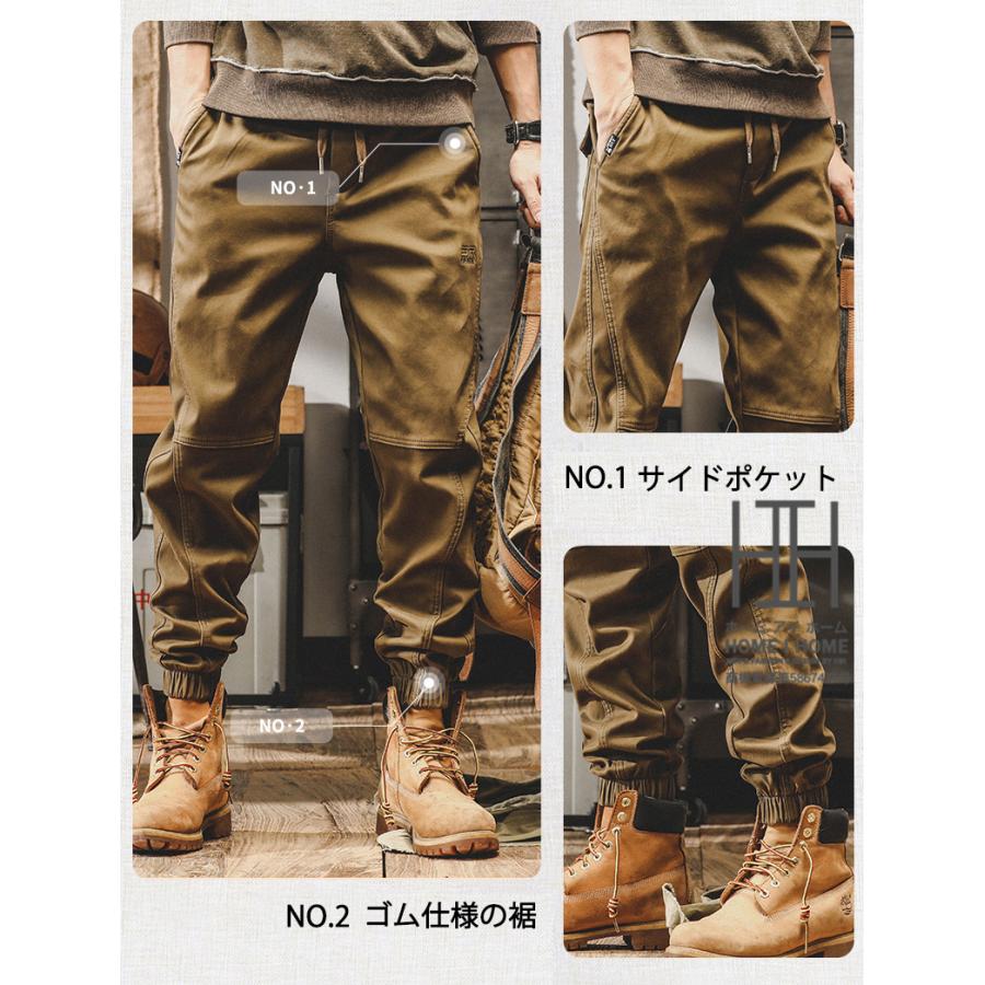 ジョガーカーゴ カーゴパンツ メンズ 綿パン ストレッチ 春 秋 冬 ポケット カジュアル 人気 おしゃれ ウエストゴム アウトドア オフィス ジョガーカーゴパンツ | ホームアイホーム | 05