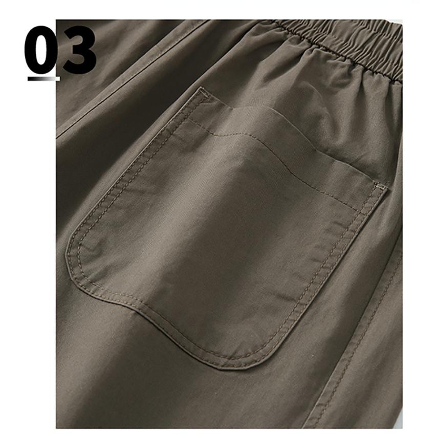 カーゴパンツ ズボン ロング丈 メンズ ストレート ゆったり ワークスタイル カジュアル ワンポイント丈夫 作業着 ゴムウェスト イージーパンツ | ホームアイホーム | 14