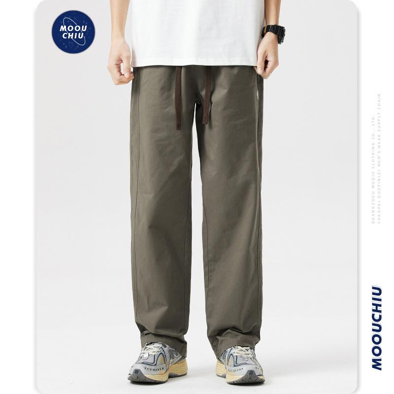 カーゴパンツ ズボン ロング丈 メンズ ストレート ゆったり ワークスタイル カジュアル ワンポイント丈夫 作業着 ゴムウェスト イージーパンツ | ホームアイホーム | 05