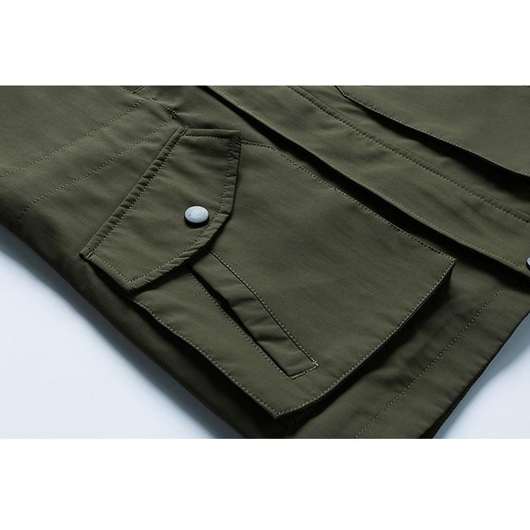 マウンテンパーカー メンズ フード付き ミリタリー系 フード取り外し可能 マンパー シンプル ミリタリージャケット | ホームアイホーム | 16