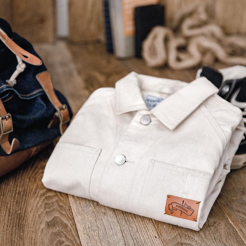 デニムジャケット デニム ジャケット メンズ 13.5oz DENIM ベージュ Gジャン ジージャン カバーオール おしゃれ 綿100 春 秋 冬 アウター ブルゾン 大きいサイズ | ホームアイホーム | 20