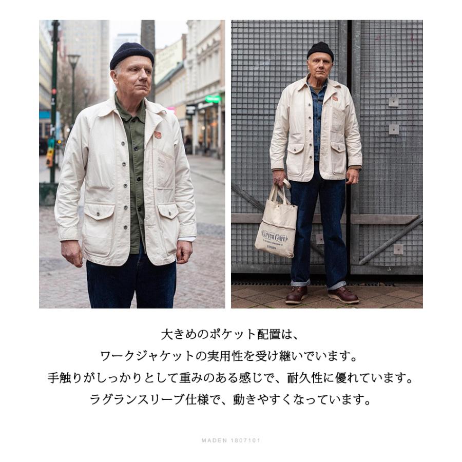 デニムジャケット デニム ジャケット メンズ 13.5oz DENIM ベージュ Gジャン ジージャン カバーオール おしゃれ 綿100 春 秋 冬 アウター ブルゾン 大きいサイズ | ホームアイホーム | 05