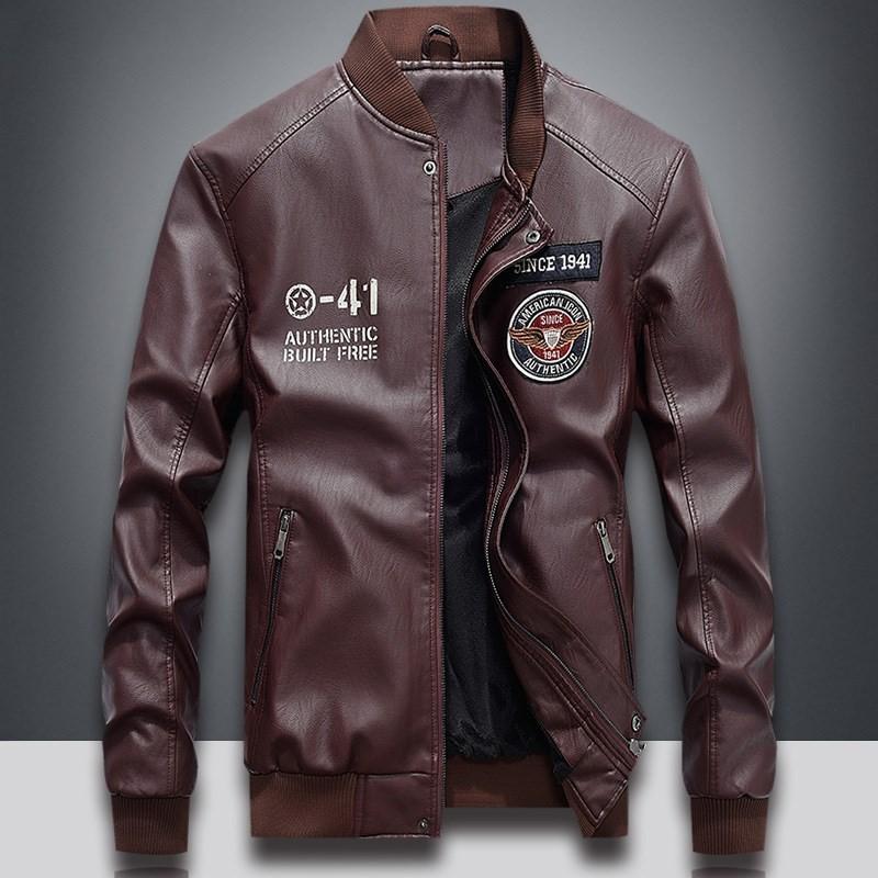 ジャケット メンズ レザージャケット 革ジャン 立ち襟 保温防寒 裏起毛 | ホームアイホーム | 01