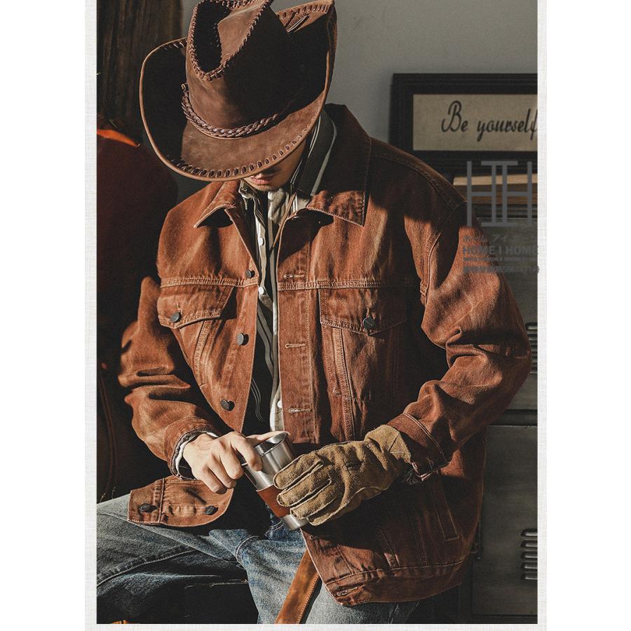 ヴィンテージジャケット デニムジャケット メンズ 色褪せ アウター ウオッシュ加工 ヴィンテージ風 アメカジ 20代 30代 40代 50代 おしゃれ ジージャン Gジャン | ホームアイホーム | 12