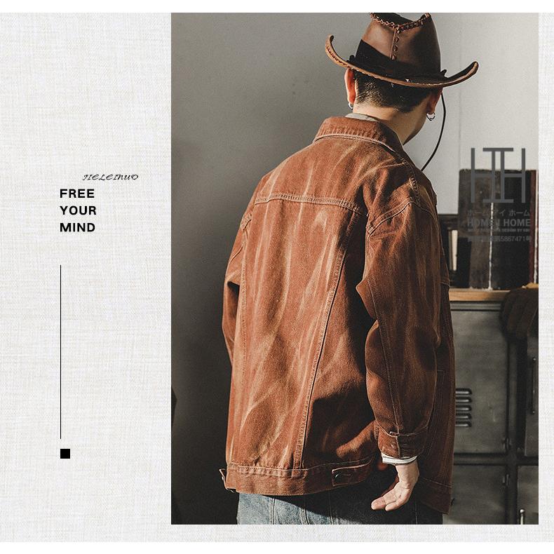 ヴィンテージジャケット デニムジャケット メンズ 色褪せ アウター ウオッシュ加工 ヴィンテージ風 アメカジ 20代 30代 40代 50代 おしゃれ ジージャン Gジャン | ホームアイホーム | 13