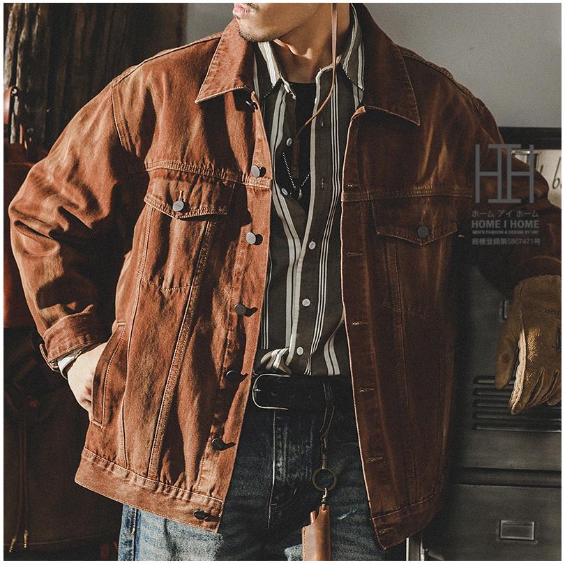 ヴィンテージジャケット デニムジャケット メンズ 色褪せ アウター ウオッシュ加工 ヴィンテージ風 アメカジ 20代 30代 40代 50代 おしゃれ ジージャン Gジャン | ホームアイホーム | 01