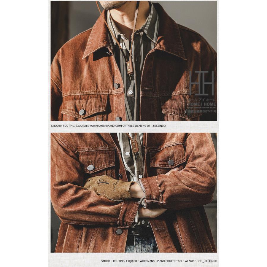 ヴィンテージジャケット デニムジャケット メンズ 色褪せ アウター ウオッシュ加工 ヴィンテージ風 アメカジ 20代 30代 40代 50代 おしゃれ ジージャン Gジャン | ホームアイホーム | 04