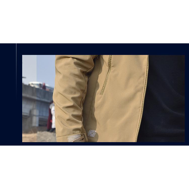 サバゲージャケット ブルゾン メンズ ミリタリーコート 無地 カモフラ 迷彩柄 フード付き 撥水加工 防寒 防風 作業 登山 アウトドアマウンテンパーカー | ホームアイホーム | 11