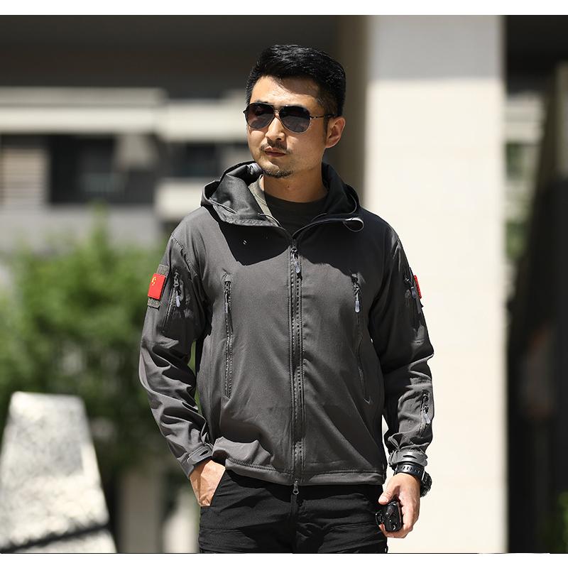 サバゲージャケット ブルゾン メンズ ミリタリーコート 無地 カモフラ 迷彩柄 フード付き 撥水加工 防寒 防風 作業 登山 アウトドアマウンテンパーカー | ホームアイホーム | 16