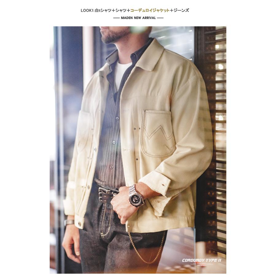 コーデュロイジャケット シャツジャケット カバーオールジャケット メンズ ワーク typeII JACKET アメカジ 大きいサイズ コール天 ジャンパー 暖か 秋 冬 | ホームアイホーム | 06