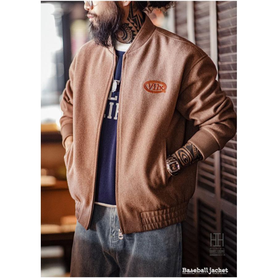 メルトンスタジャン スタジャン メンズ ジャケット スタジアムジャンパー ブルゾン ショート丈 アウター おしゃれ スタジアムジャケット MA-1 MA1 暖かい 防寒 | ホームアイホーム | 11