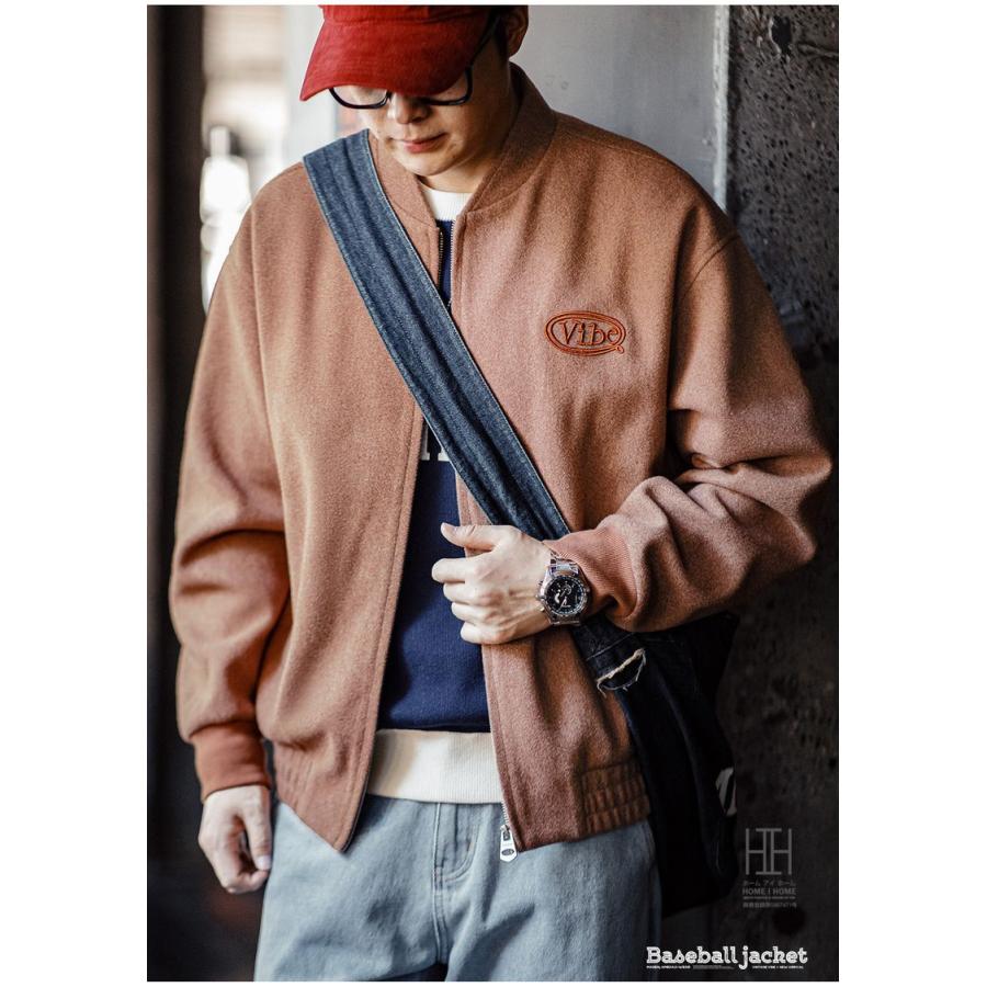 メルトンスタジャン スタジャン メンズ ジャケット スタジアムジャンパー ブルゾン ショート丈 アウター おしゃれ スタジアムジャケット MA-1 MA1 暖かい 防寒 | ホームアイホーム | 12