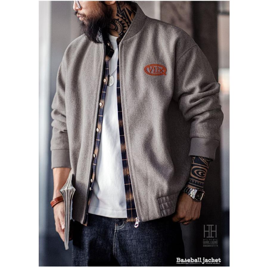 メルトンスタジャン スタジャン メンズ ジャケット スタジアムジャンパー ブルゾン ショート丈 アウター おしゃれ スタジアムジャケット MA-1 MA1 暖かい 防寒 | ホームアイホーム | 15