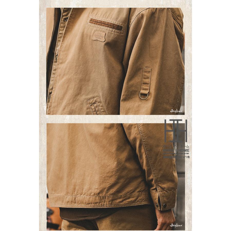 ジャケット デトロイトジャケット メンズ コーデュロイ襟 ワークジャケット ロゴ ワークウェア ブルゾン 防風 大きいサイズ メンズジャケット アウトドア | ホームアイホーム | 08