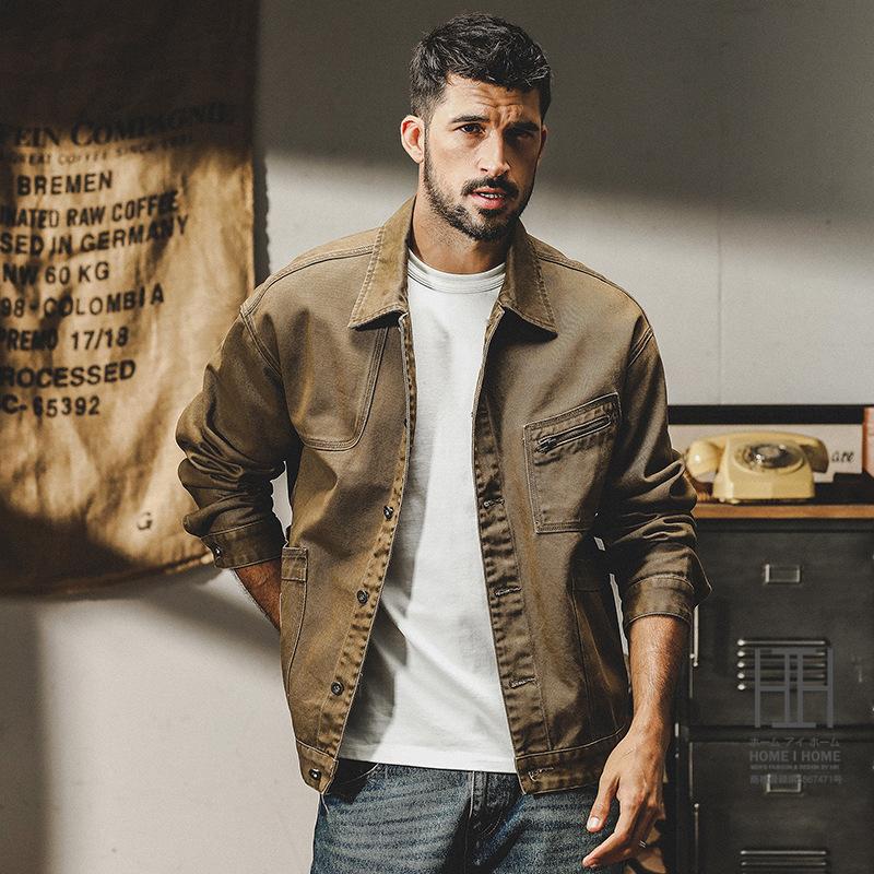 デニムジャケット Gジャン ジージャン メンズ 大きいサイズ カバーオール 綿100 ワーク シャツジャケット アウター デニム おしゃれ ジャケット ブルゾン 秋 冬 | ホームアイホーム | 12