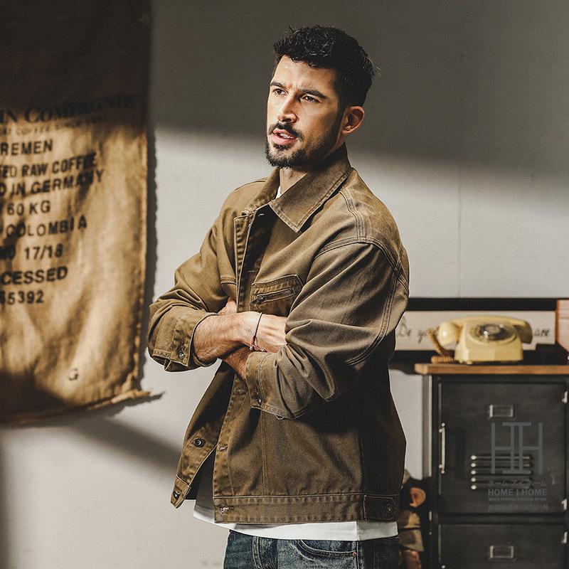 デニムジャケット Gジャン ジージャン メンズ 大きいサイズ カバーオール 綿100 ワーク シャツジャケット アウター デニム おしゃれ ジャケット ブルゾン 秋 冬 | ホームアイホーム | 13