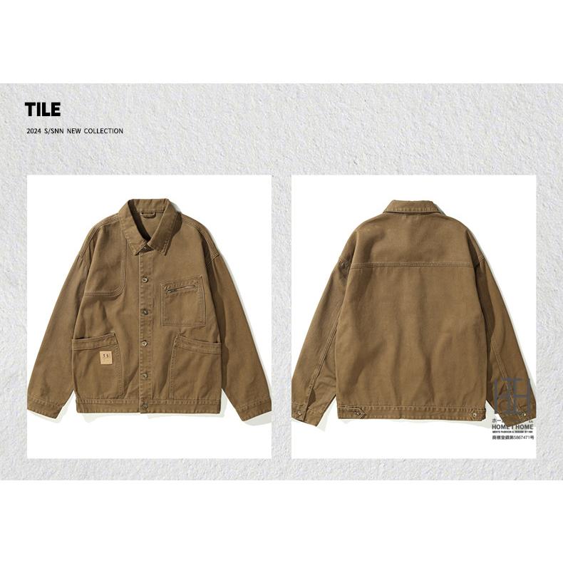 デニムジャケット Gジャン ジージャン メンズ 大きいサイズ カバーオール 綿100 ワーク シャツジャケット アウター デニム おしゃれ ジャケット ブルゾン 秋 冬 | ホームアイホーム | 04