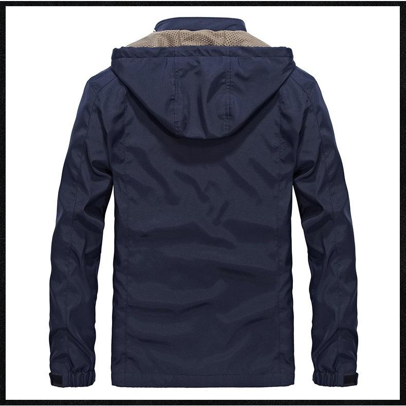 ジップアップパーカー メンズ メッシュ フード取り外せる 通気 保温 防風 アウター マウンテンパーカー | ホームアイホーム | 04