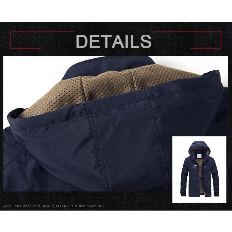 ジップアップパーカー メンズ メッシュ フード取り外せる 通気 保温 防風 アウター マウンテンパーカー | ホームアイホーム | 05