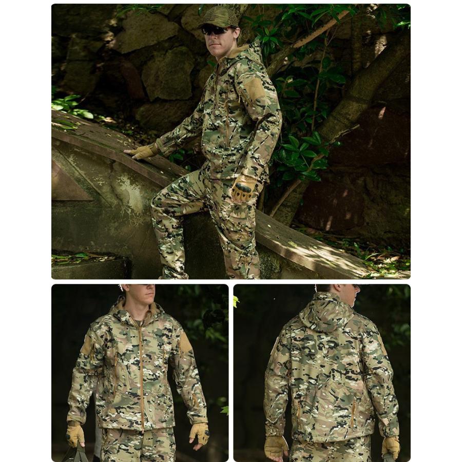 マウンテンジャケット メンズ 迷彩 無地 ミリタリージャケット 12色展開 裏起毛 保温 アウトドア | ホームアイホーム | 20