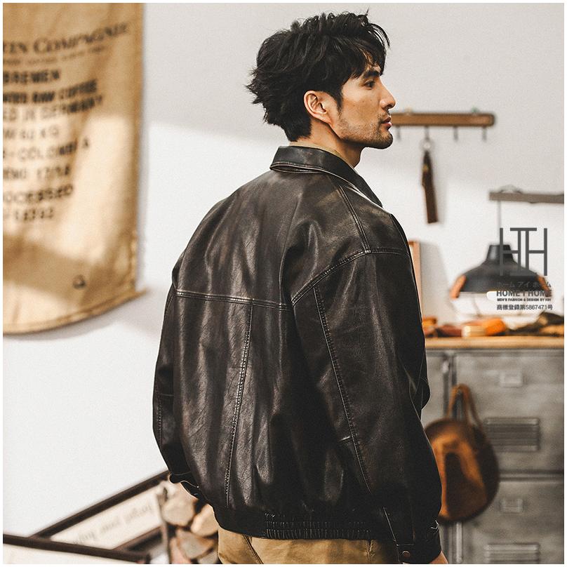 レザージャケット メンズ ライダースジャケット メンズ PU フェイクレザー おしゃれ 皮ジャン 革ジャン 大きいサイズ バイクジャケット トラッカージャケット | ホームアイホーム | 04