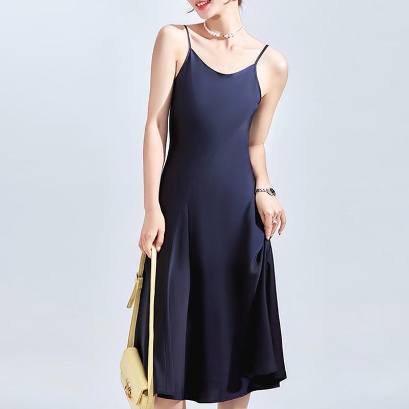 ワンピース キャミ 無地 ノースリーブ ロング丈 ハイウエスト フレア 夏 キャミソール ワンピース ベーシック レディースファッション | ホームアイホーム | 02