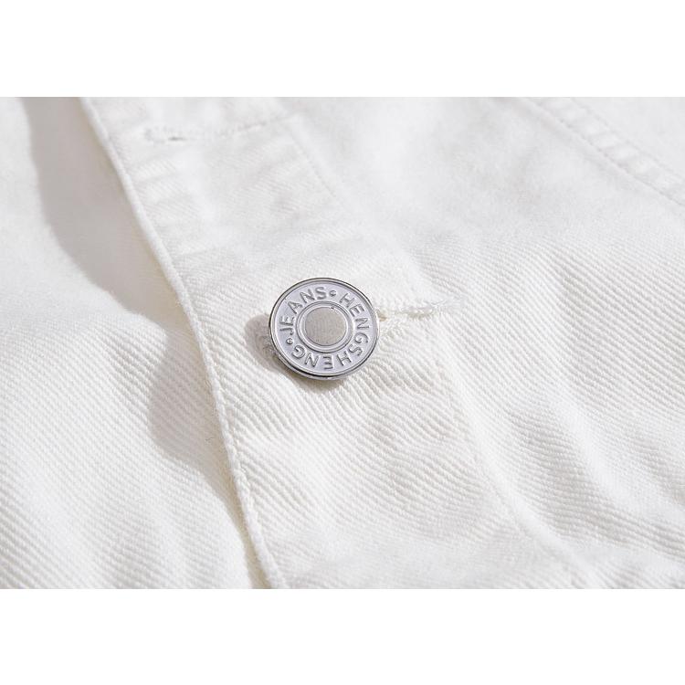 白デニム 爽やか ホワイトジャケット ベスト 袖なし 前開きベスト Gジャン カットオフ 街着 お兄系 ホワイト M重ね着 | ホームアイホーム | 04