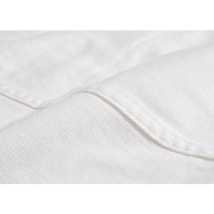 白デニム 爽やか ホワイトジャケット ベスト 袖なし 前開きベスト Gジャン カットオフ 街着 お兄系 ホワイト M重ね着 | ホームアイホーム | 08