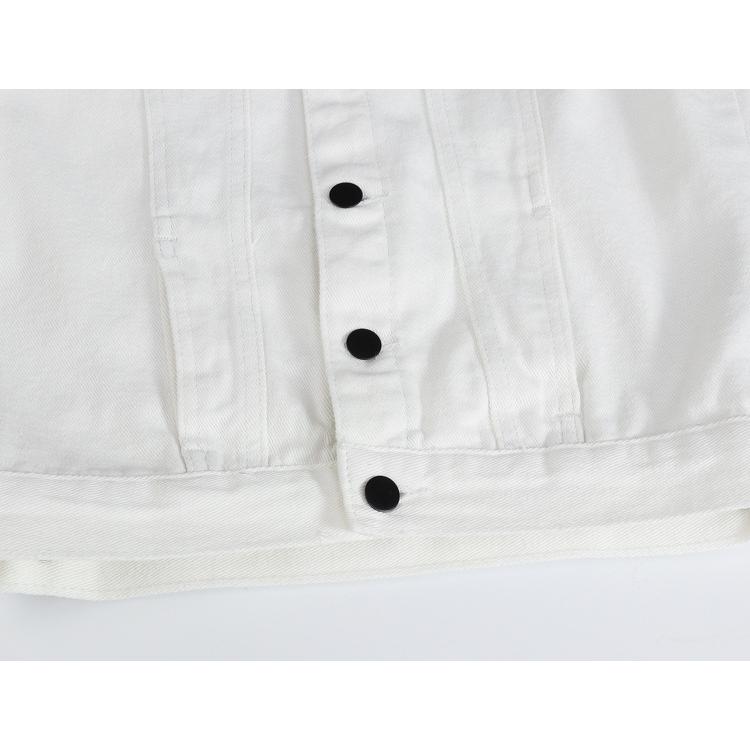 デニムベスト 白ベスト カップルウエア Gジャン 街着 カジュアル ストリート オシャレ ユニセックス Mブラック | ホームアイホーム | 15