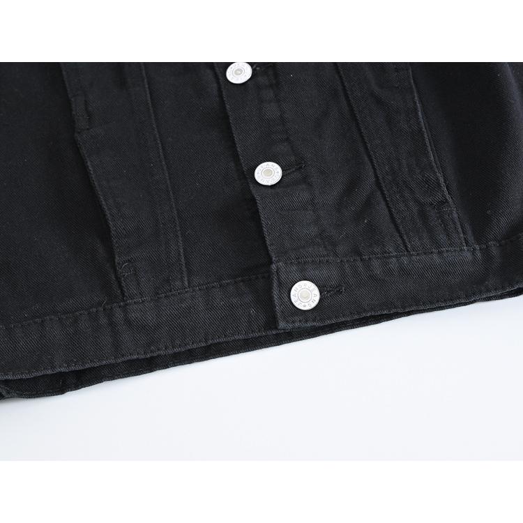 デニムベスト 白ベスト カップルウエア Gジャン 街着 カジュアル ストリート オシャレ ユニセックス Mブラック | ホームアイホーム | 10