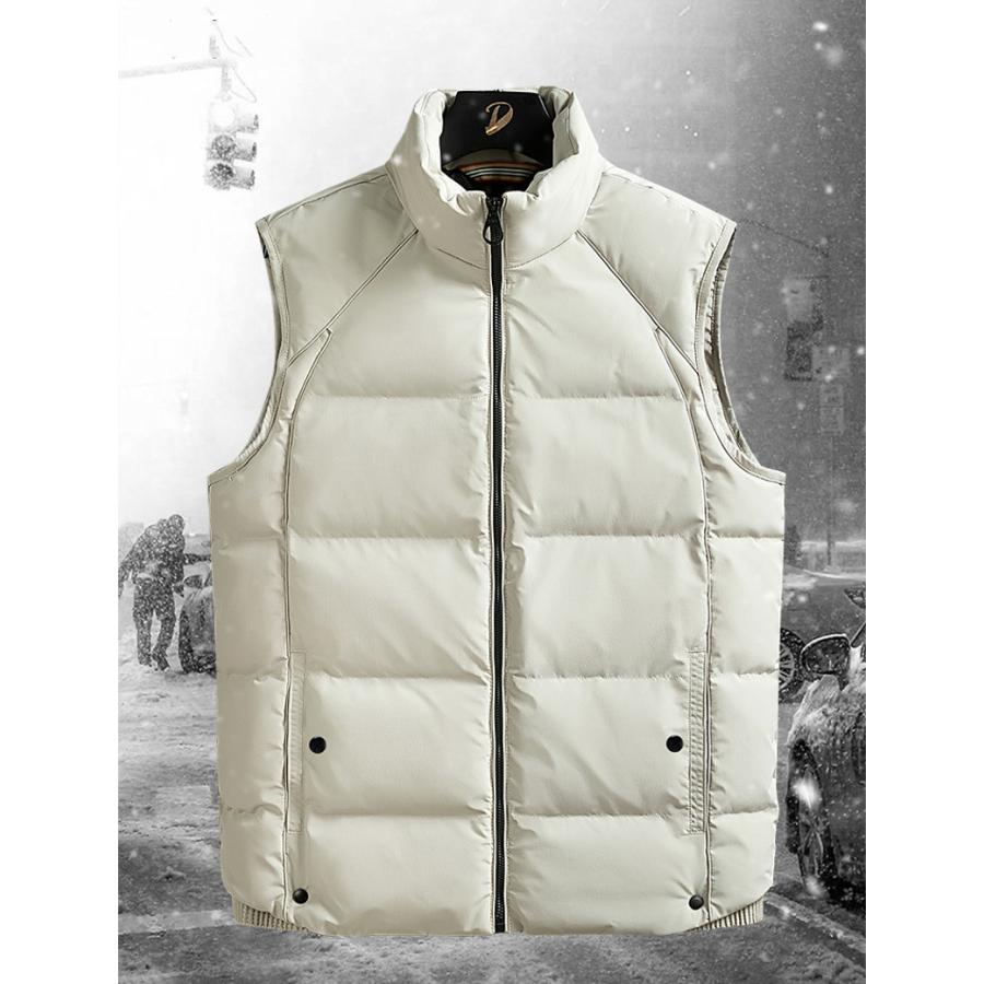ダウンベスト 中綿ベスト メンズ ベスト 無地 防寒 キルティング 防風 カジュアル シンプル暖か 厚手 秋冬 ジャンパー ブルゾン | ホームアイホーム | 01