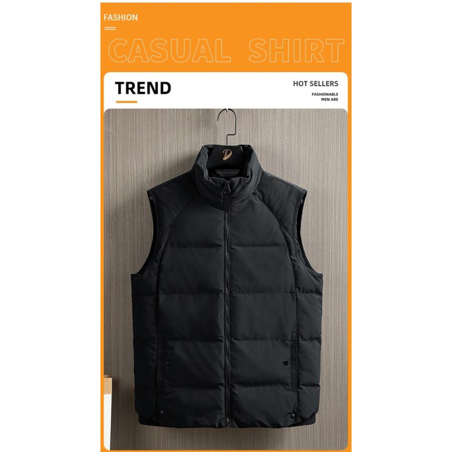 ダウンベスト 中綿ベスト メンズ ベスト 無地 防寒 キルティング 防風 カジュアル シンプル暖か 厚手 秋冬 ジャンパー ブルゾン | ホームアイホーム | 02