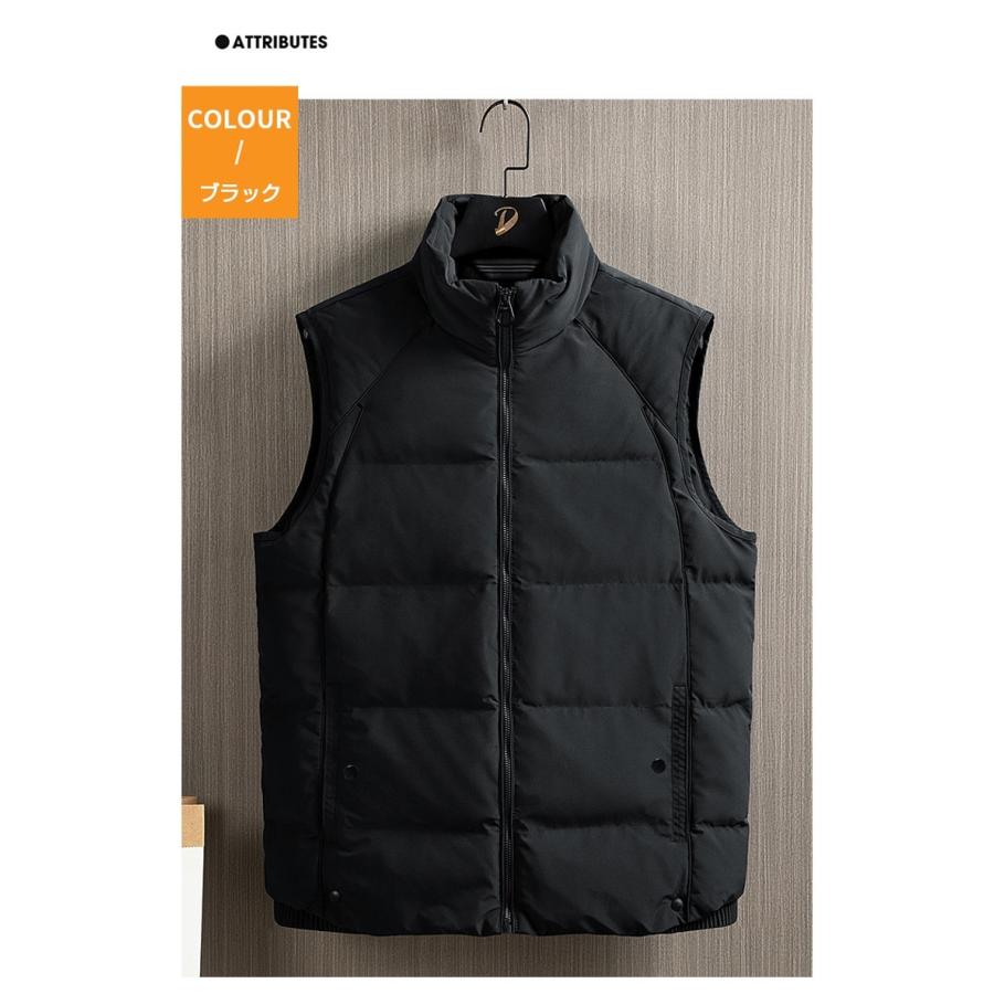 ダウンベスト 中綿ベスト メンズ ベスト 無地 防寒 キルティング 防風 カジュアル シンプル暖か 厚手 秋冬 ジャンパー ブルゾン | ホームアイホーム | 05