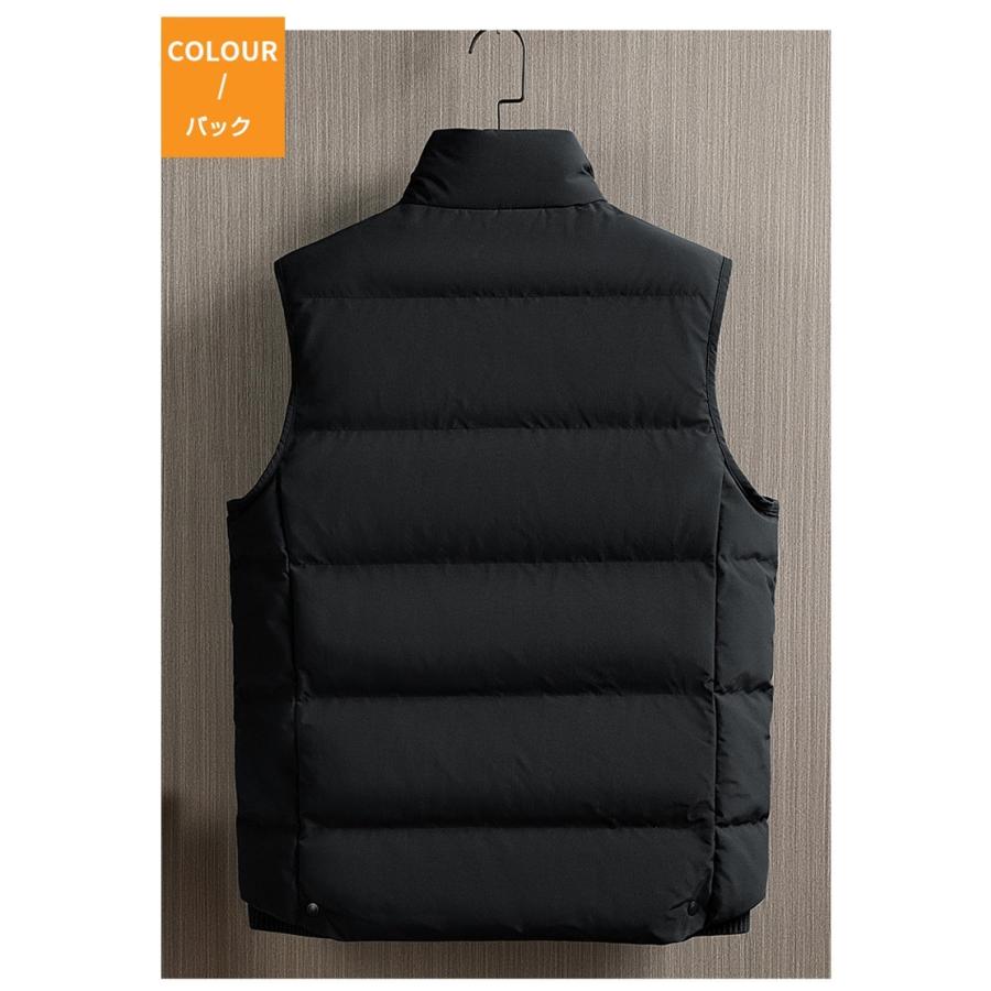 ダウンベスト 中綿ベスト メンズ ベスト 無地 防寒 キルティング 防風 カジュアル シンプル暖か 厚手 秋冬 ジャンパー ブルゾン | ホームアイホーム | 06